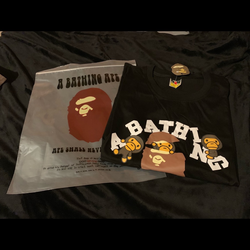 Bape x Baby Milo balck tee